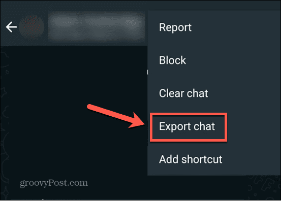 whatsapp exportchatt