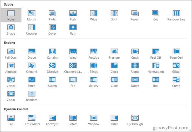 Bildövergångar i PowerPoint