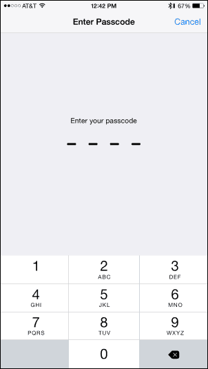 Ange lösenord - Lägg till fingeravtryck i Touch ID