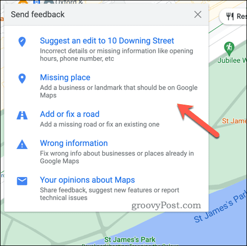 Ge Google Maps feedback