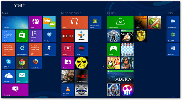 Windows 8 Startskärm