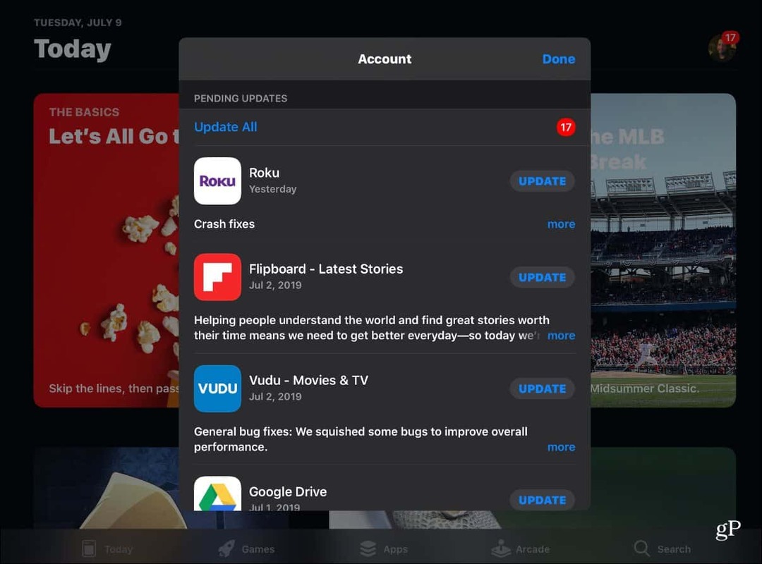 Hur man hittar och manuellt uppdaterar appar på iOS 13 i App Store