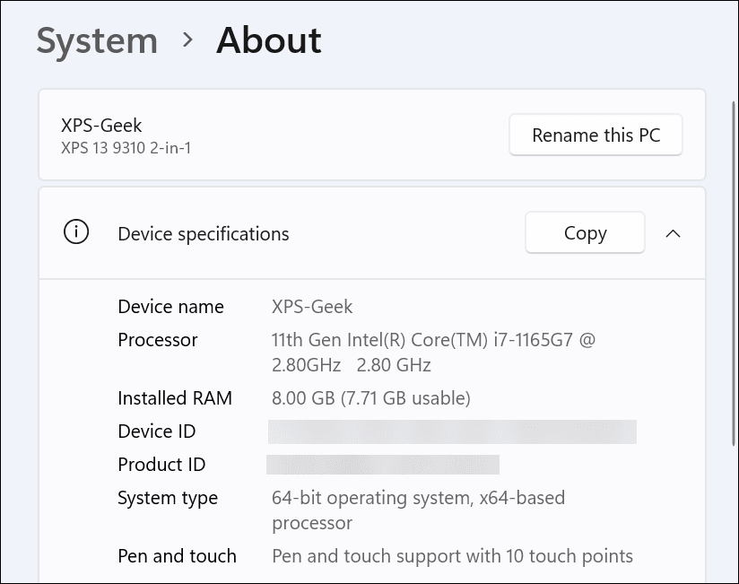 Hitta din Intel CPU-generation på Windows 11