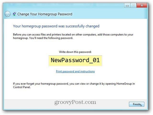 Slutför lösenordet ändras