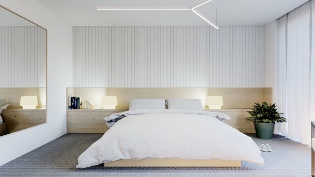 minimalistisk sovrumsdekoration