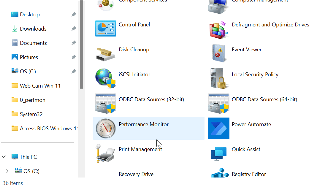 Prestandaövervakning på Windows 11