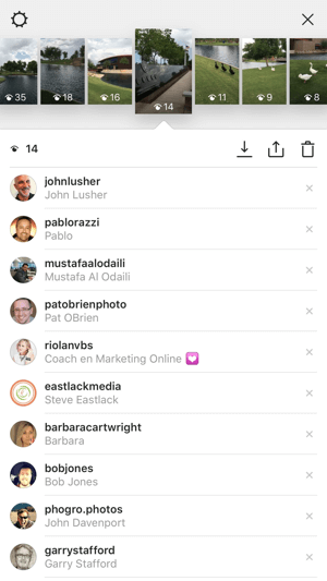 instagram berättare tittare