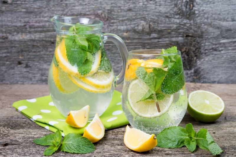 mineralvatten med citron slappnar av magen