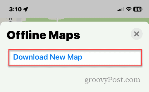 Ladda ner ny karta för offlinebruk