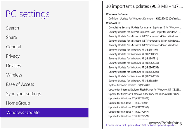 Windows RT-uppdatering