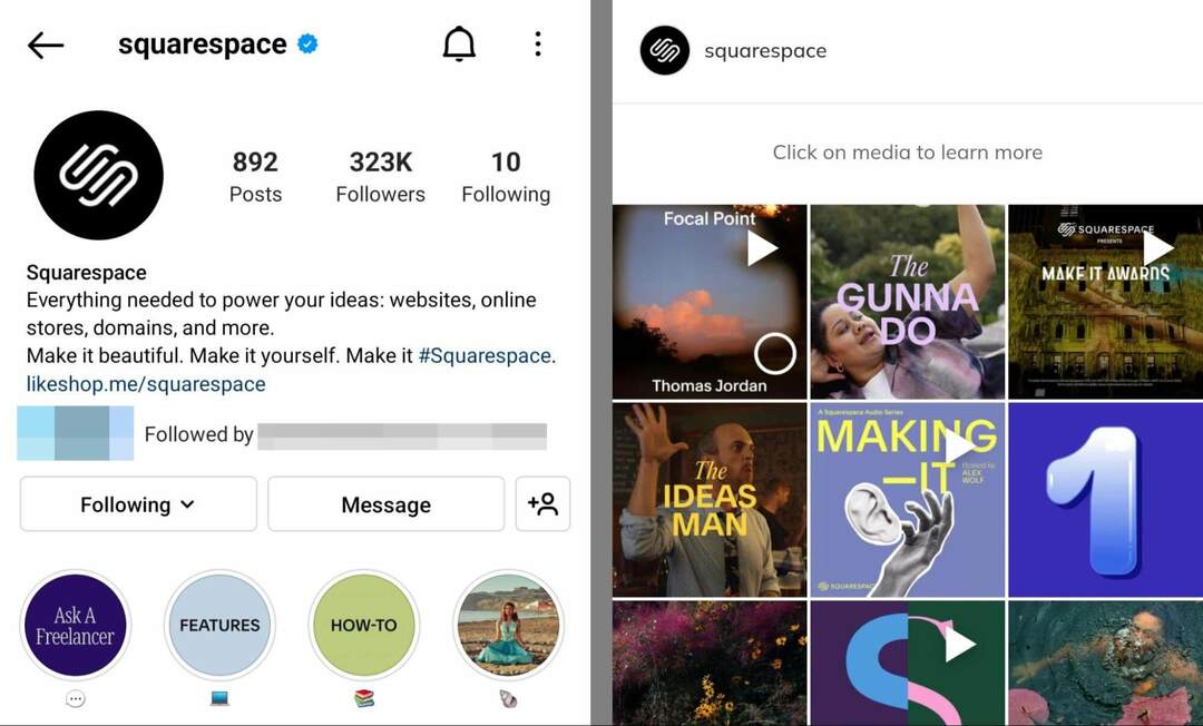 instagram-bio-squarespace-story-highlights-exempel