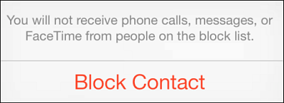 Blockera uppringare iOS 7