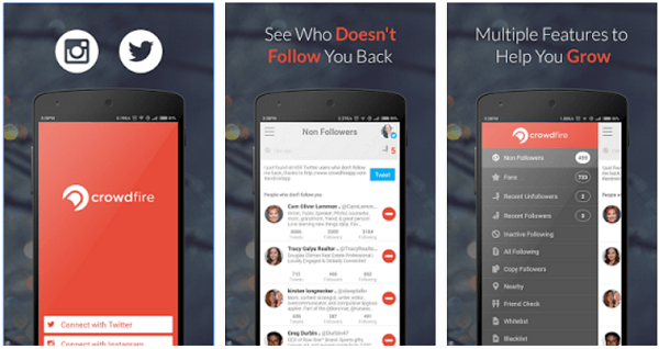 Crowdfire hjälper dig att publicera på Twitter och Instagram, hantera dina följare och mer.