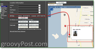 Microsoft Pro Photo Tools GPS Lägg till metadata för GEO:: groovyPost.com