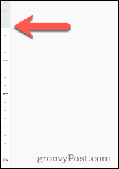 Linjalen på översidan av marginalen i Google Dokument