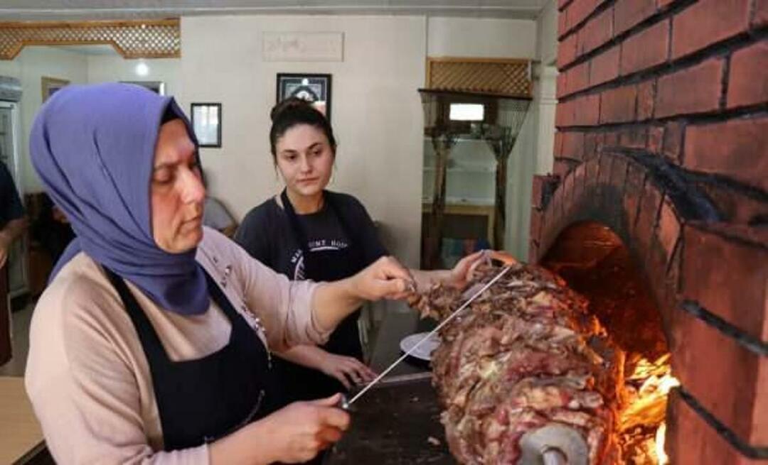 En första från mor och dotter i Erzurum! De driver en burkebabbutik
