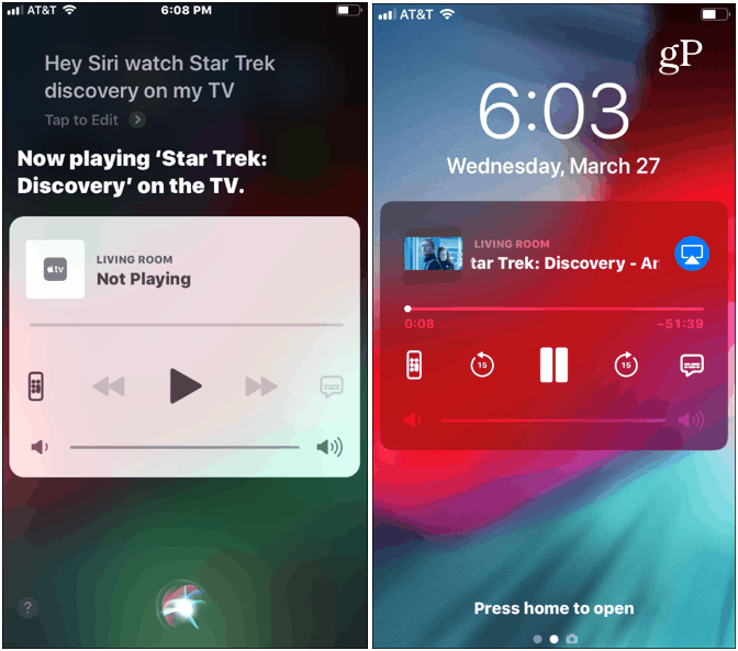 Använd Siri med Apple TV från iPhone