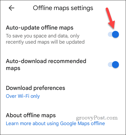 Uppdatera automatiskt offline Google Maps-kartor