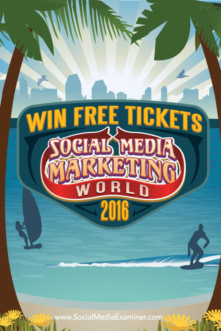 Vinn gratisbiljetter till Social Media Marketing World 2016: Social Media Examiner