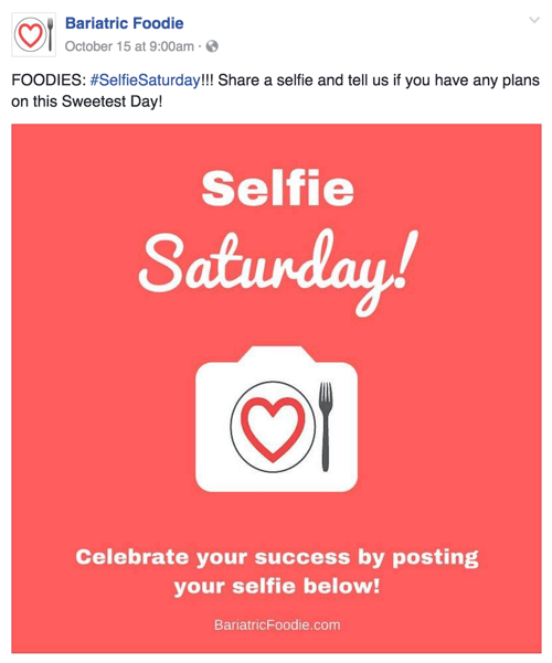 selfie lördag social post exempel