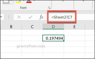 En enda referenscellsreferens i Excel