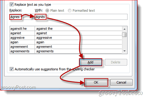 Word 2010 AutoCorrect Options