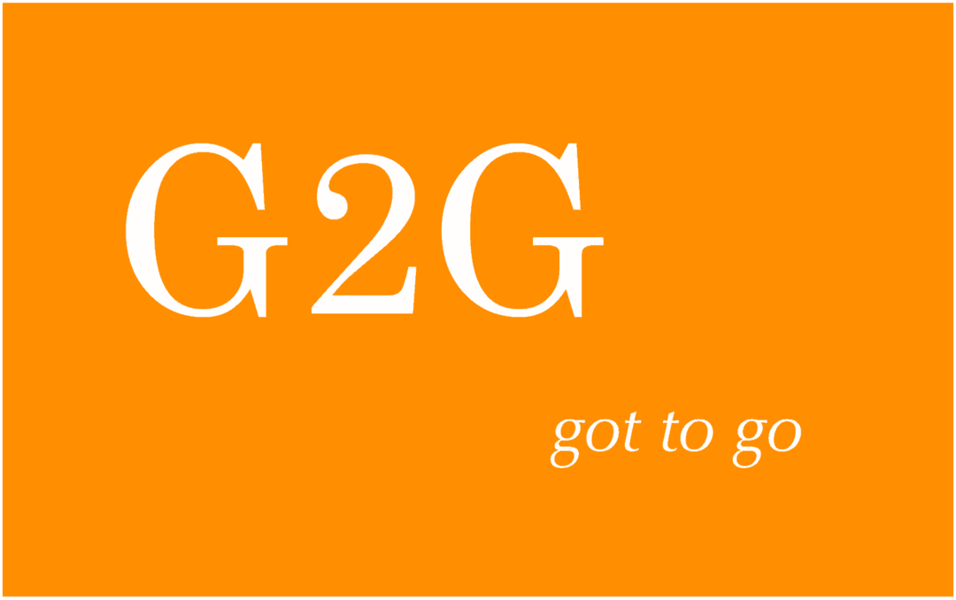 Vad betyder G2G och hur använder du det?