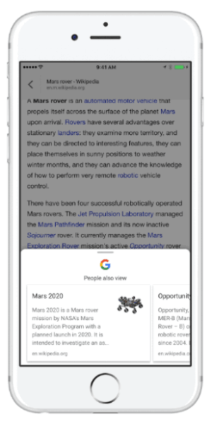 Google debuterar nytt verktyg för upptäckt av innehåll i Google App för iOS.