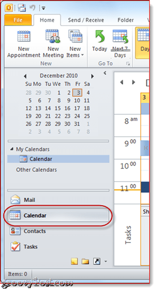 Google Kalender till Outlook 2010