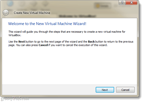 virtualbox ny virtuell maskinassistent