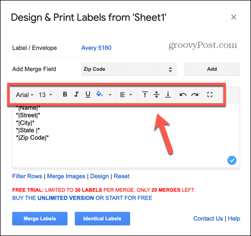 google sheets formateringsverktyg