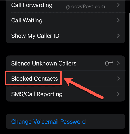 iPhone blockerade kontakter