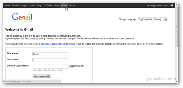 Hur man skapar ett Google-konto utan att använda Gmail