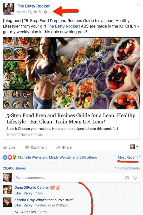 Betty Rocker fortsätter att få räckvidd, engagemang och klick från ett Facebook-inlägg som publicerades för över två år sedan.