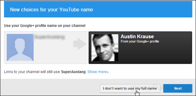 Hur man förhindrar Google från att be om ditt riktiga namn på YouTube