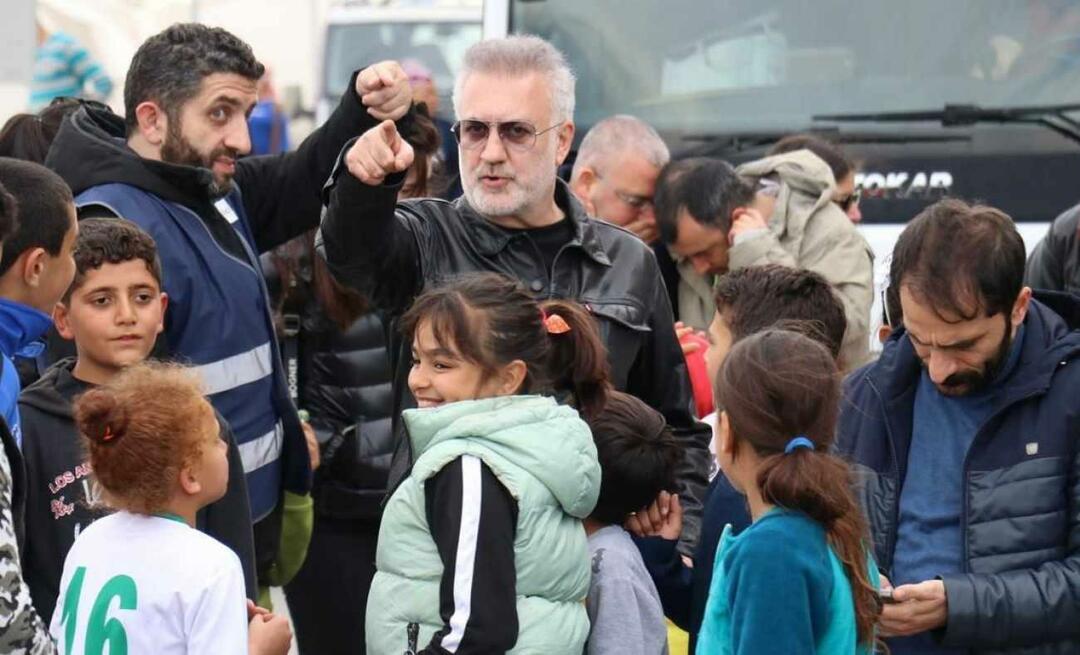 Tamer, som åkte till jordbävningsområdet, träffade barn från Karadağ! "Vi är här för att muntra upp dig"