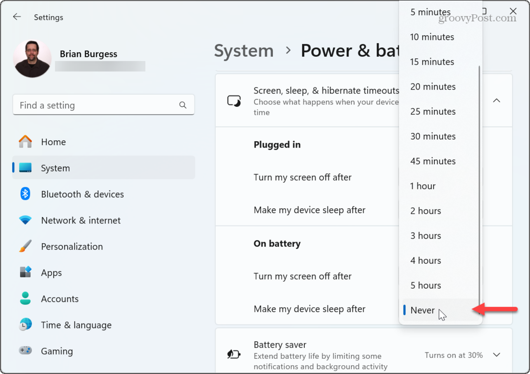 Stoppa din Windows 11-dator från att sova