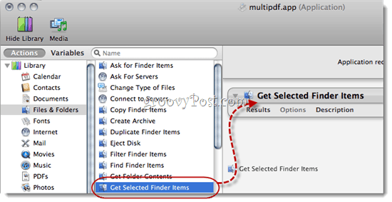 Kombinera PDF-filer med Automator med Mac OS X