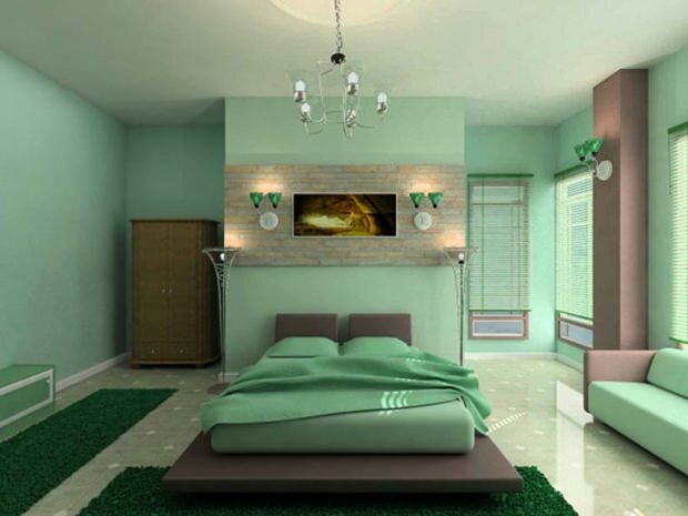 Vatten grönt sovrum
