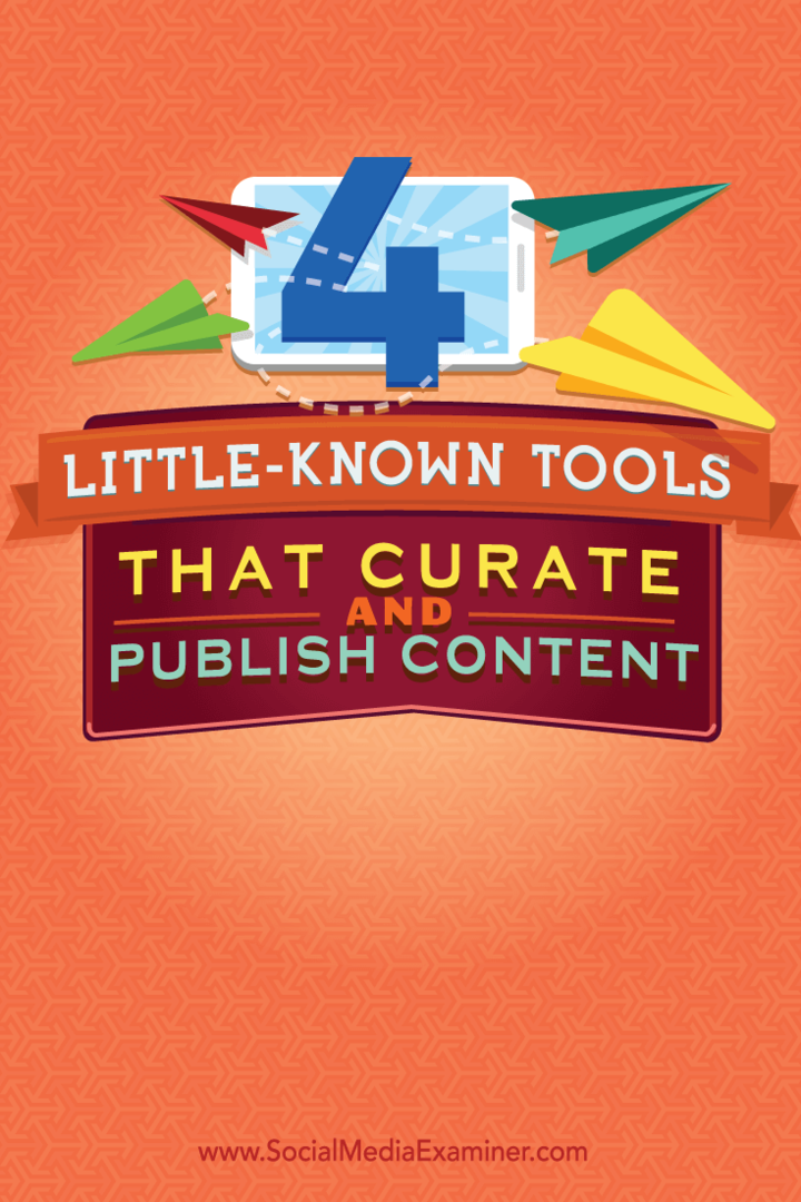 4 Lite kända verktyg för att kurera och publicera innehåll: Social Media Examiner