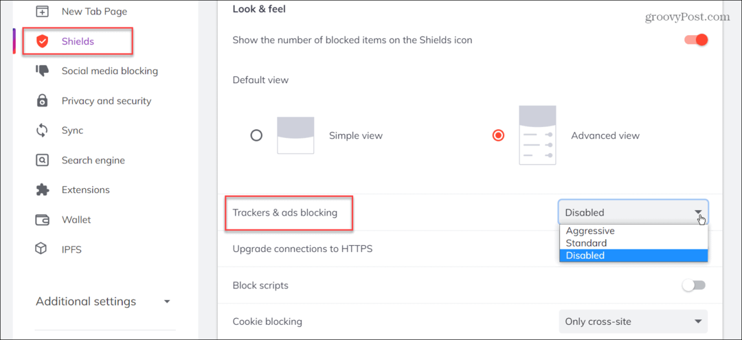 Brave Browser Settings