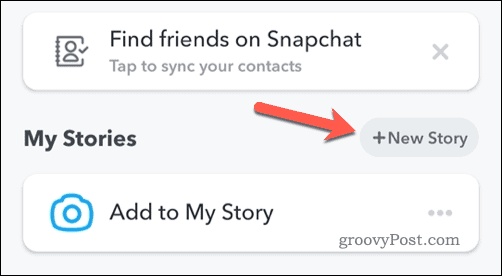 Skapa en ny Snapchat-berättelse