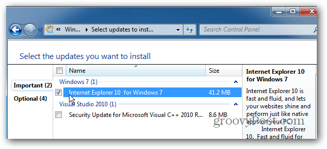 Så här återgår du till Internet Explorer 9 från Internet Explorer 10-förhandsgranskning för Windows 7