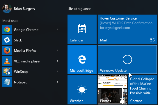 Windows Update Starta Windows 10
