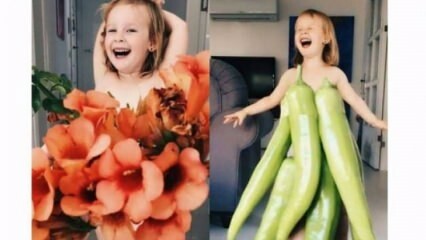 Hon gjorde kläder till sin dotter av frukt och grönsaker!