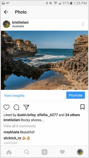 Instagram-annonser skapar marknadsföring med app