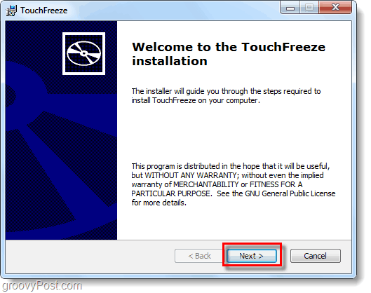 touchfreeze för bärbara datorer eller netbooks