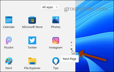 Nästa sida Starta Windows 11