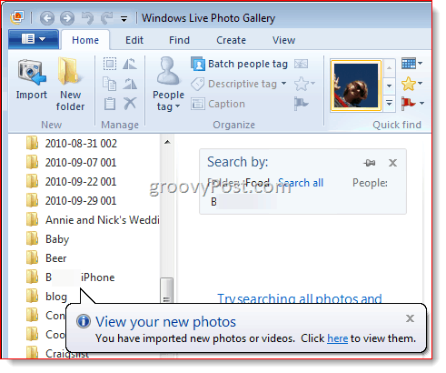 Windows Live Photo Gallery 2011 granskning (våg 4)