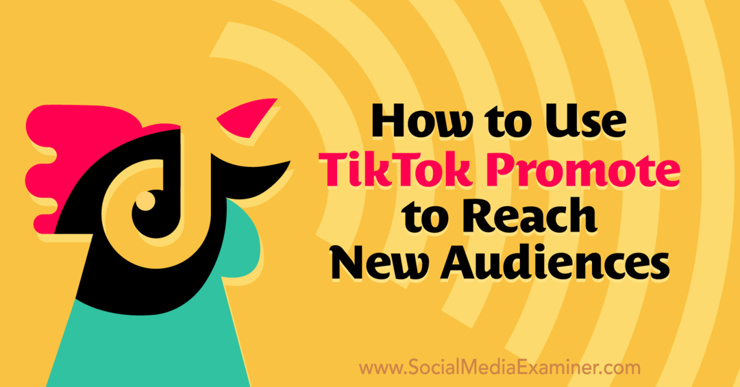Så här använder du TikTok Promote för att nå nya målgrupper: Examiner för sociala medier